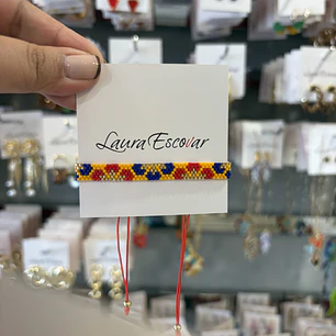 Pulsera flores tricolor Colombia
