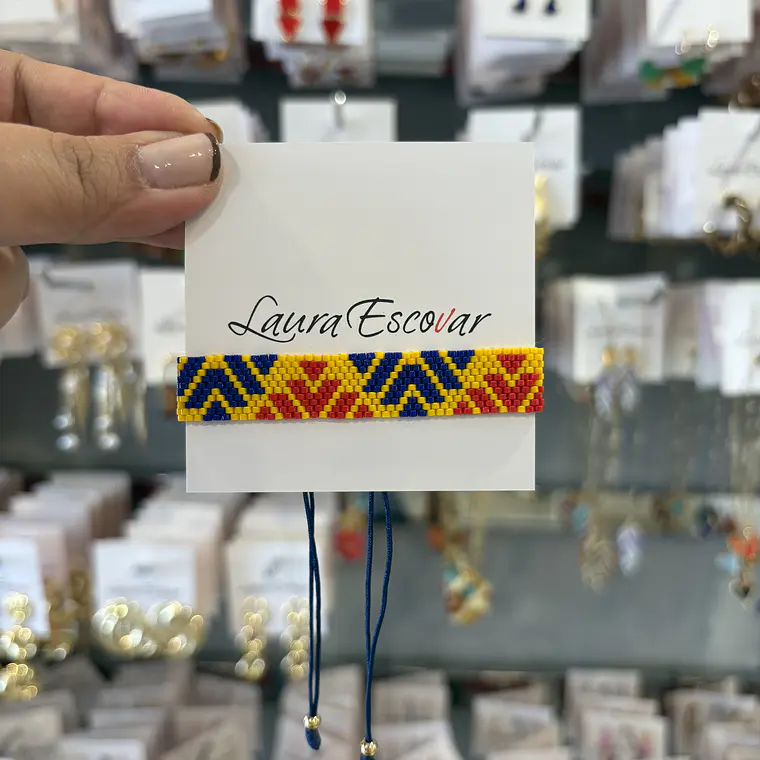 Pulsera tricolor ancha Colombia 1