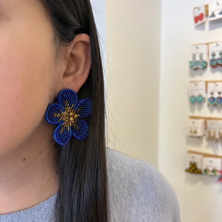 Arete mostacilla Maxi Flor 7