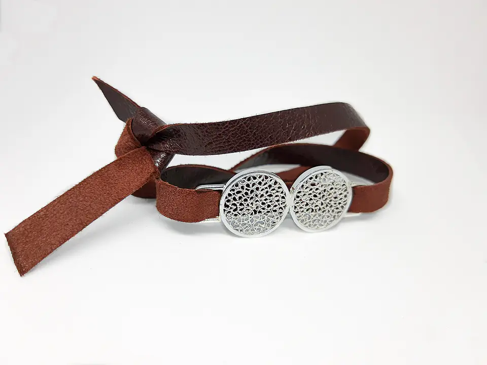 Cuero dos en uno (pulsera o Choker) 2