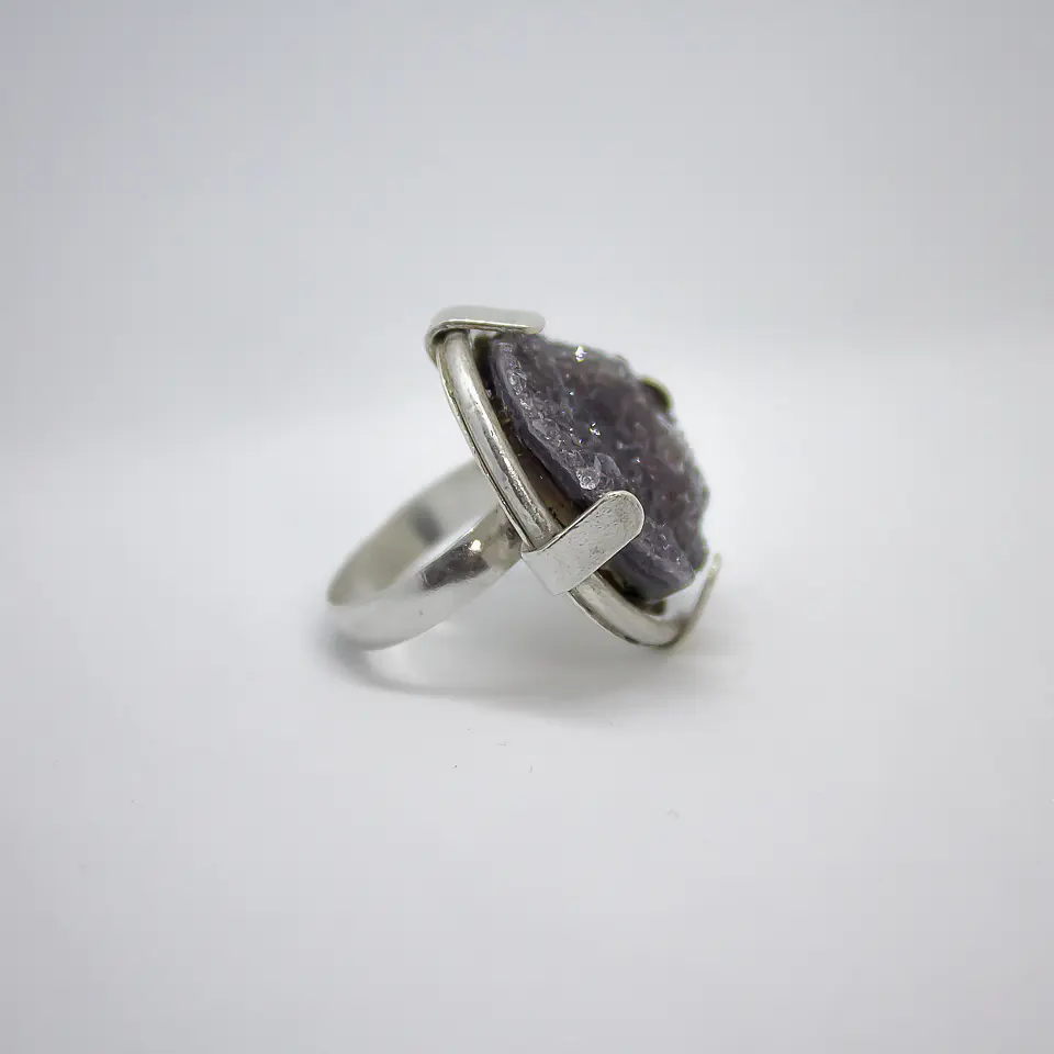 Drusa plana (anillo en plata) 1