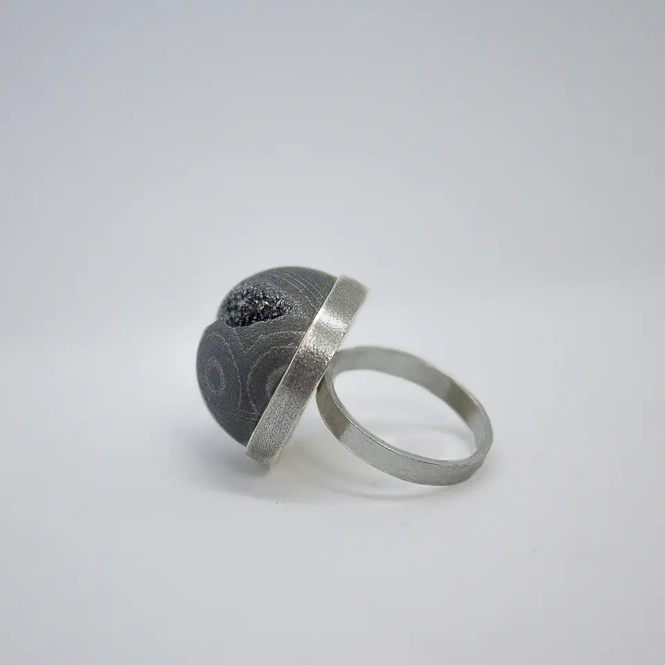 Drusa Planeta (anillo en plata) 1