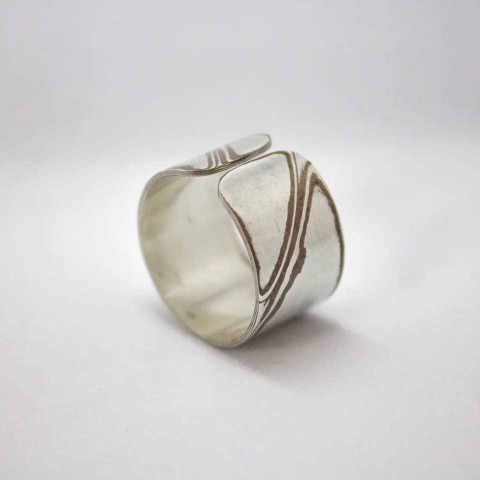 Mokume (argolla de plata ) 1
