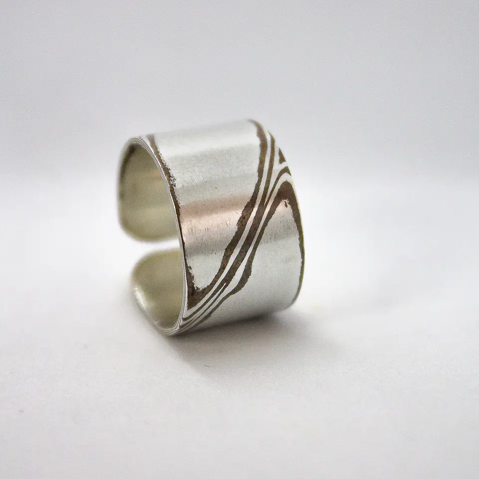 Mokume (argolla de plata ) 2