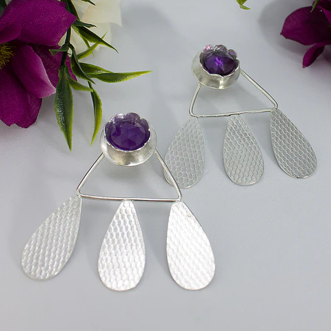 Lágrimas (aretes en plata - Dos en Uno)
