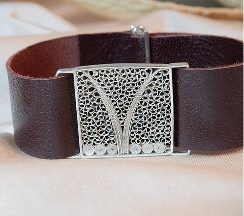 Cuero y Filigrana (pulsera)