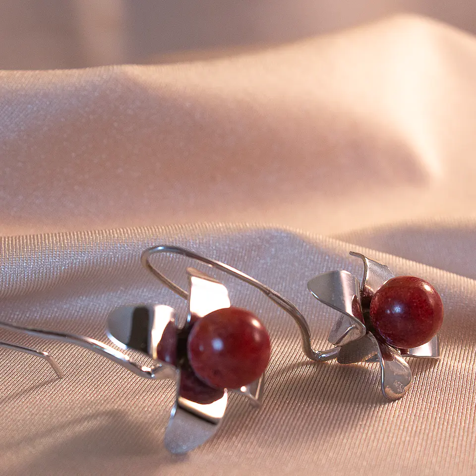 Campana Coral (aretes) 2