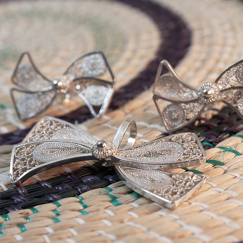 Moños Filigrana (dije y aretes)