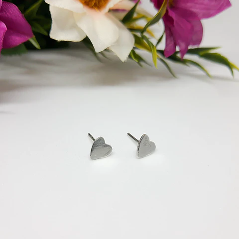 Corazones Mini  en plata (Conjunto) 
