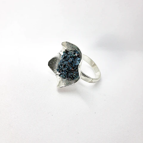 Flor Malaquita (anillo)