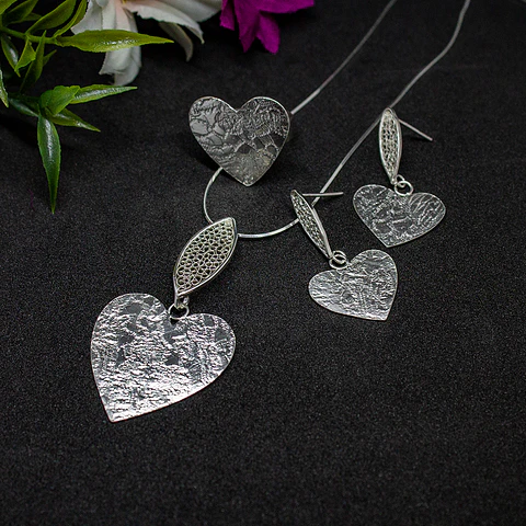 Textura y Filigrana Corazón<br><span>Piezas por separado</span>