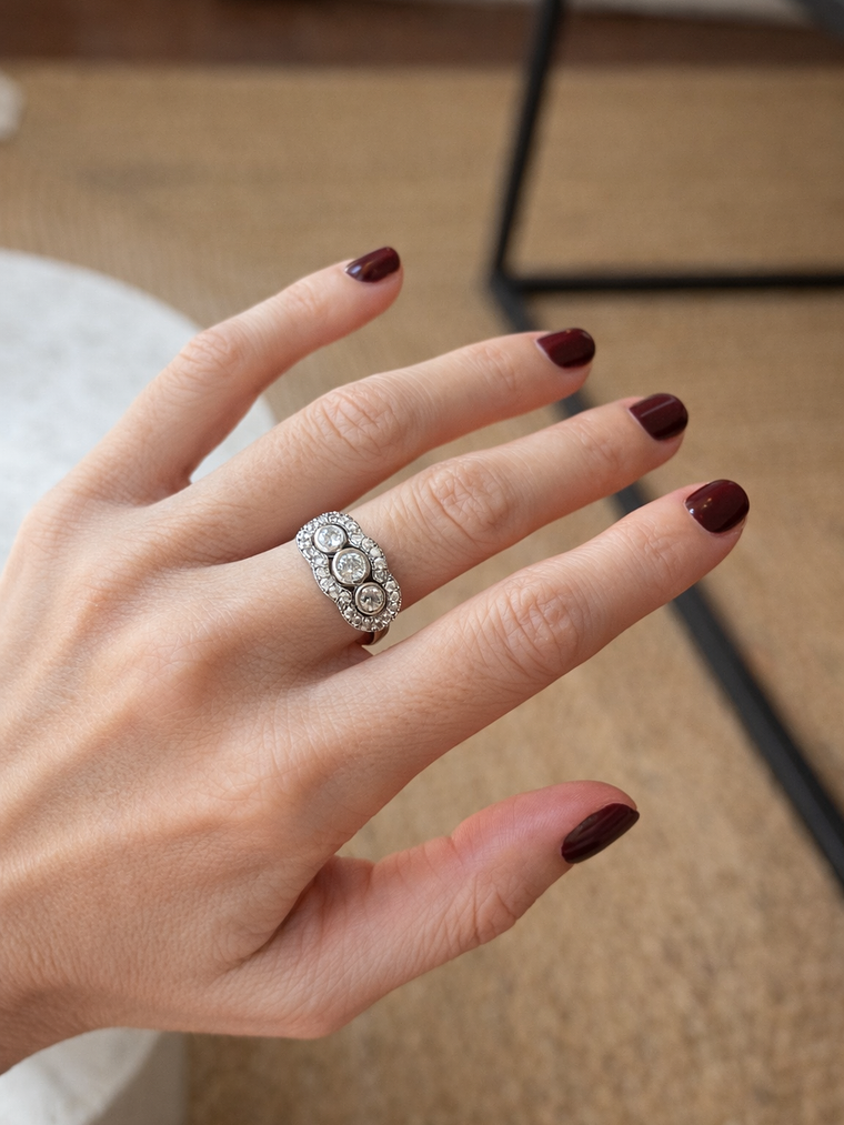 Anillo Tricillo plata 2