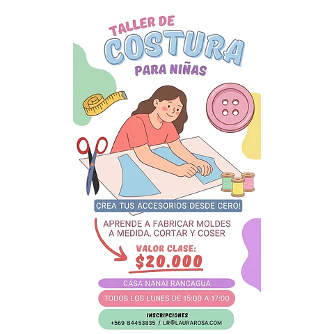 Clase de Costura para Niñas - Presencial