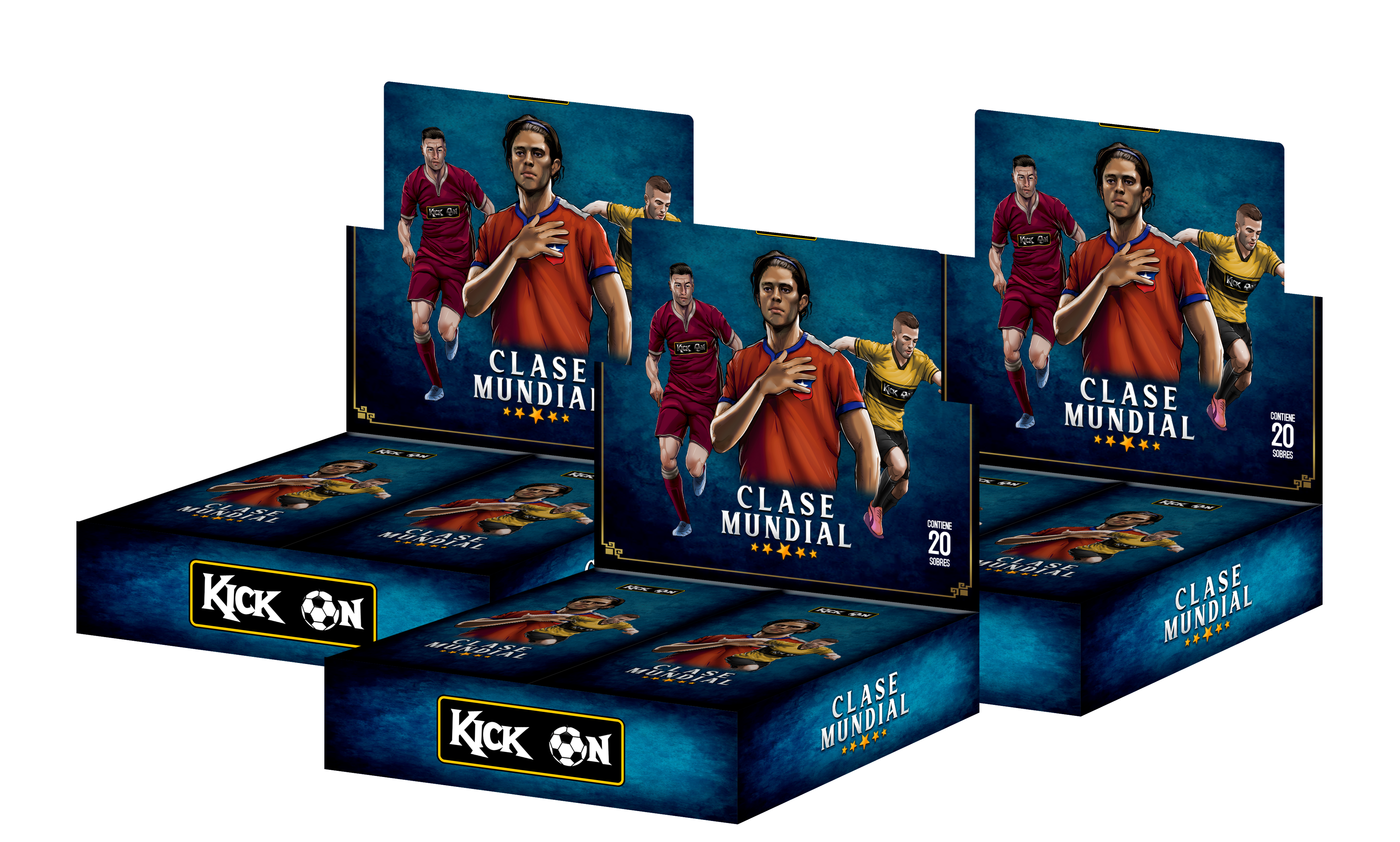 Pack 3 Display 20 sobres Kick On - Clase Mundial