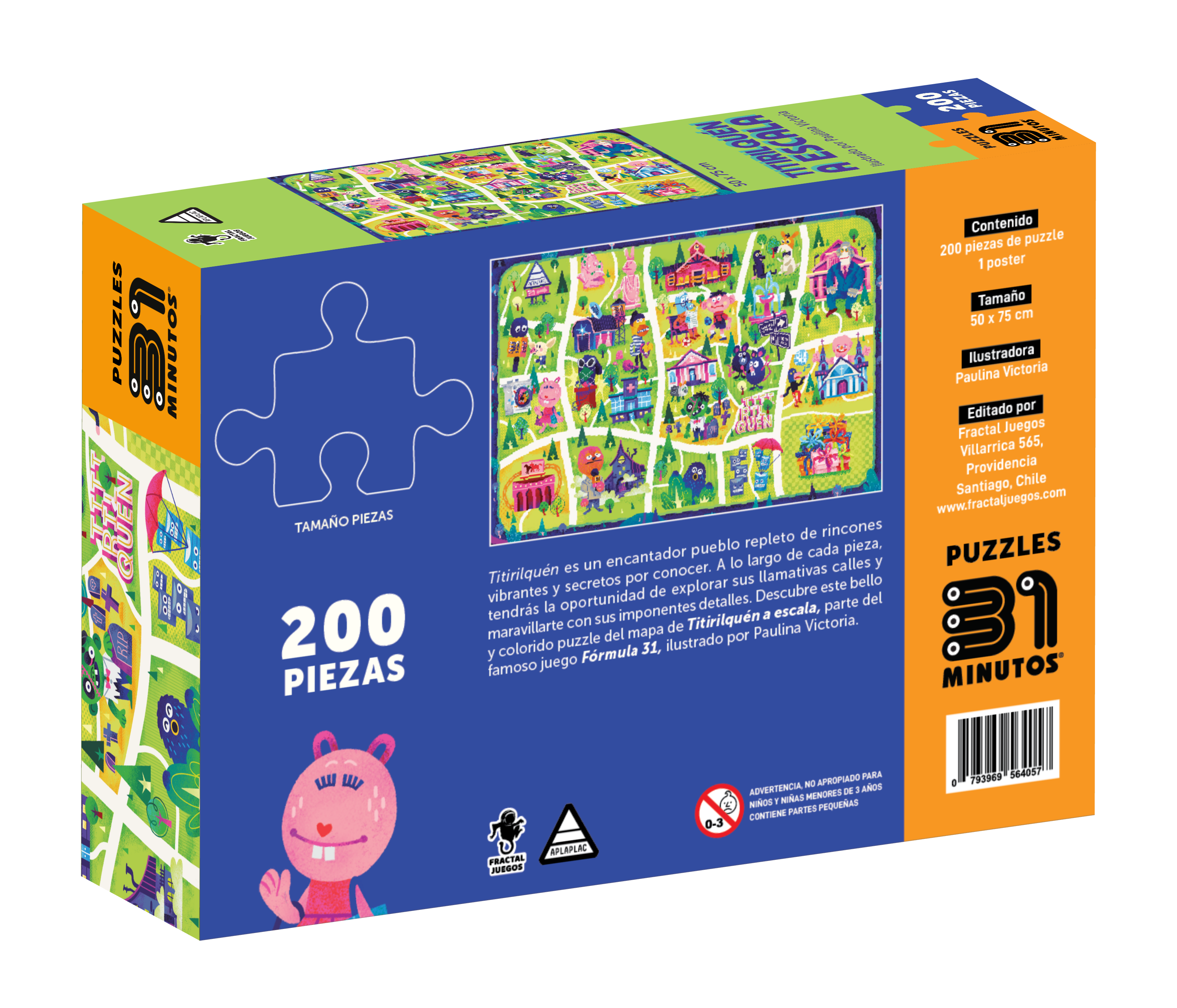 Puzzle 31 Minutos - Titirilquén a Escala (200 pcs)