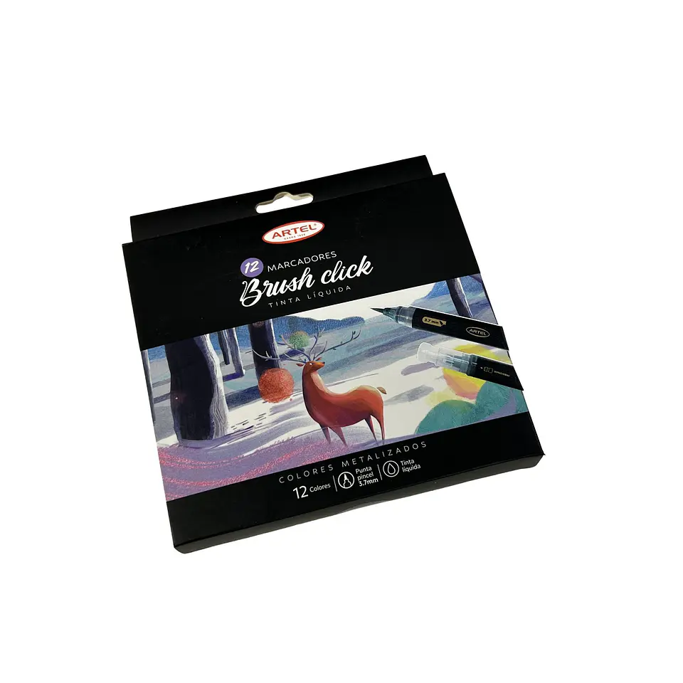 Marcadores Metalizados Tinta líquida Artel Brusk Click 12 pcs.  1