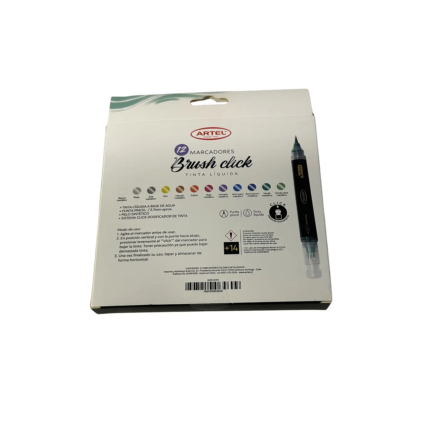 Marcadores Metalizados Tinta líquida Artel Brusk Click 12 pcs.  2
