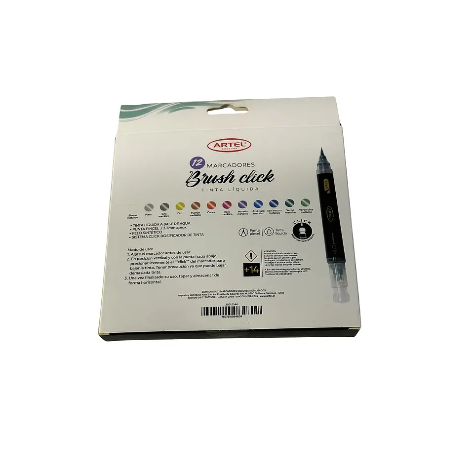 Marcadores Metalizados Tinta líquida Artel Brusk Click 12 pcs.  2