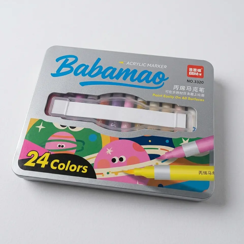 Marcadores Acrílicos Babamao 24 pcs. 2