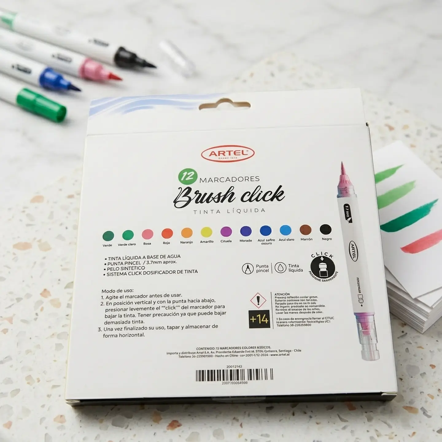 Marcadores Tinta líquida Artel Brusk Click 12 pcs 2