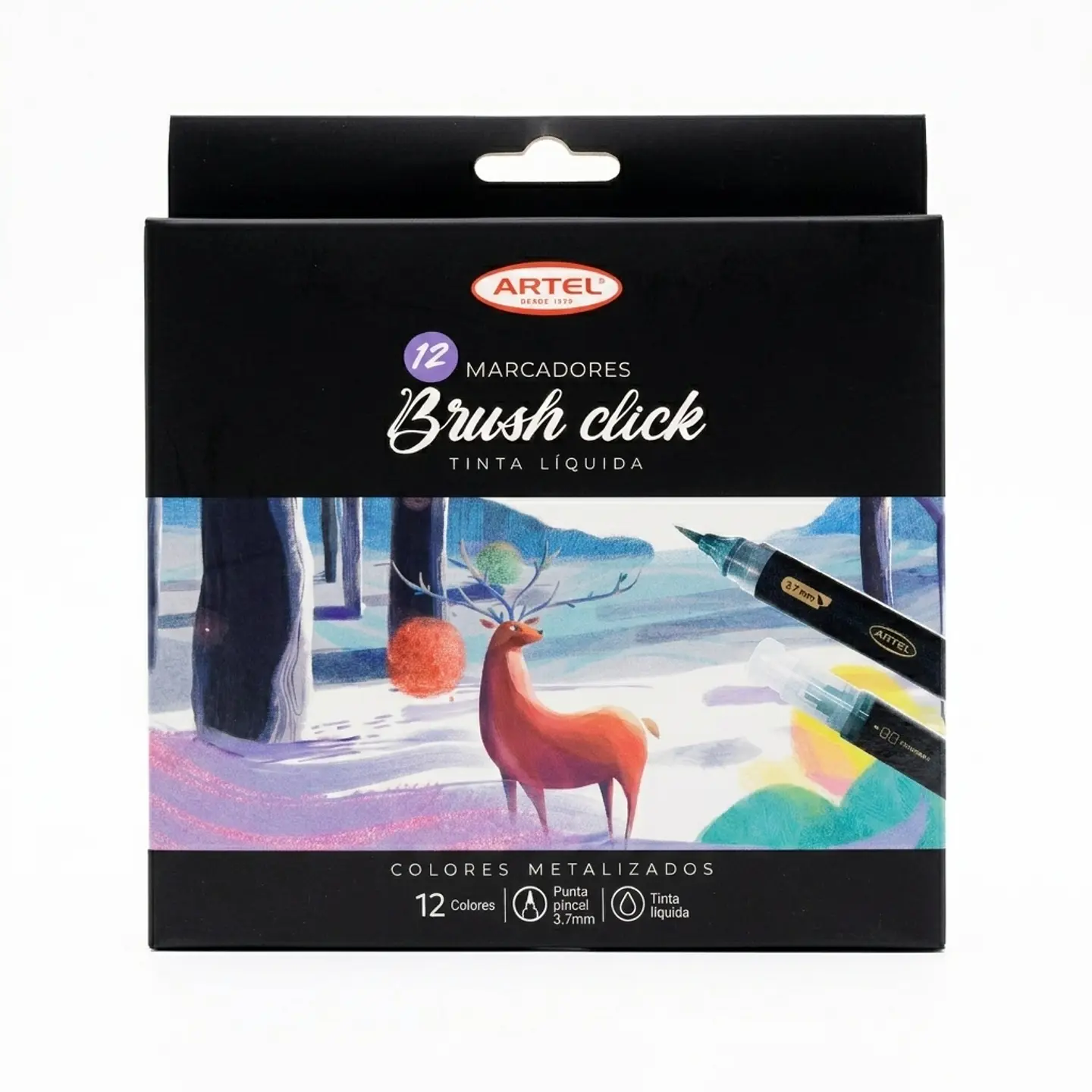 Marcadores Metalizados Tinta líquida Artel Brusk Click 12 pcs.  1