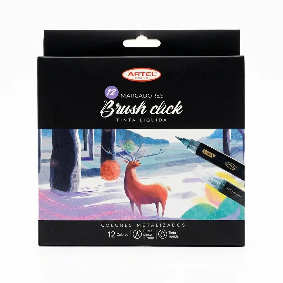 Marcadores Metalizados Tinta líquida Artel Brusk Click 12 pcs.  1