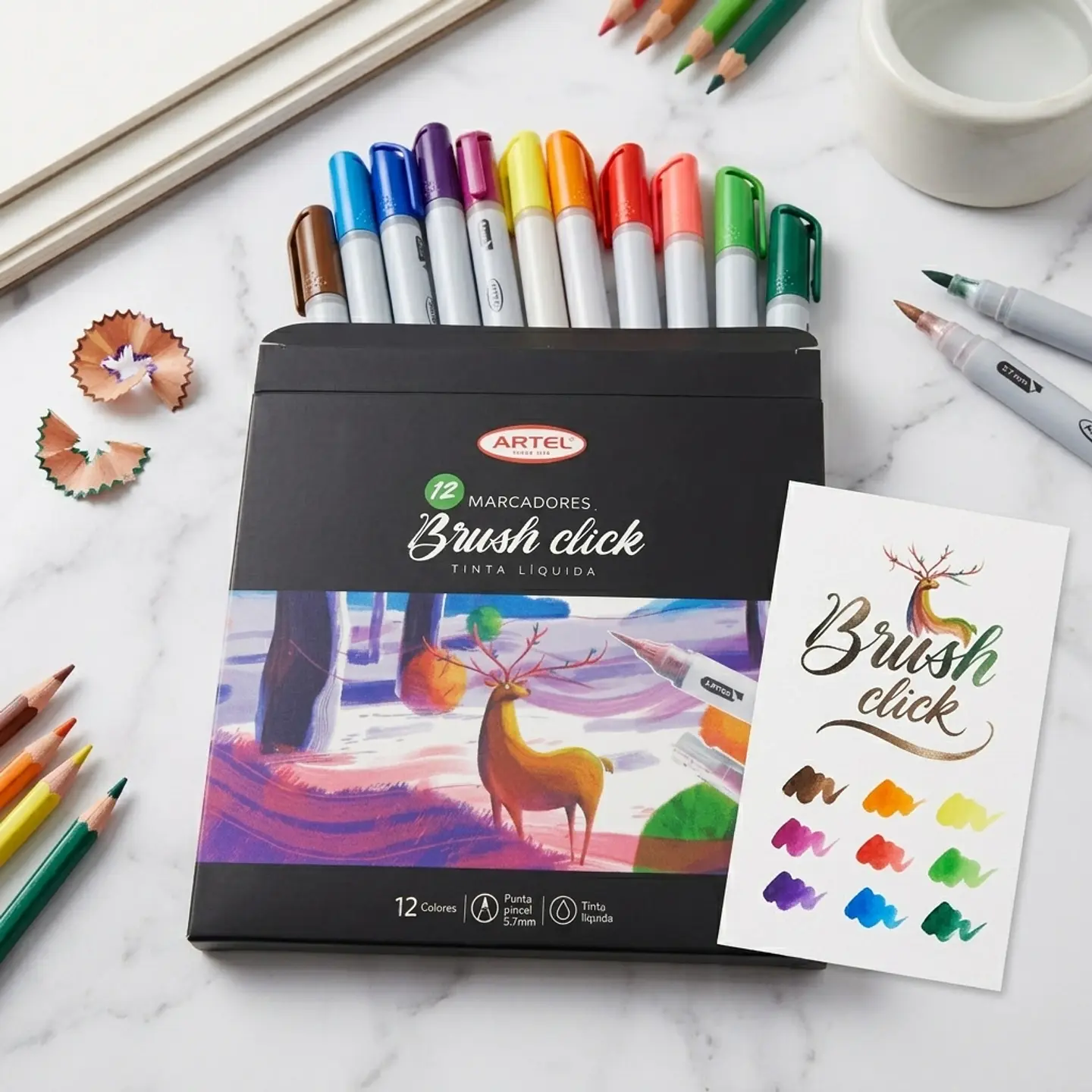 Marcadores Metalizados Tinta líquida Artel Brusk Click 12 pcs.  3