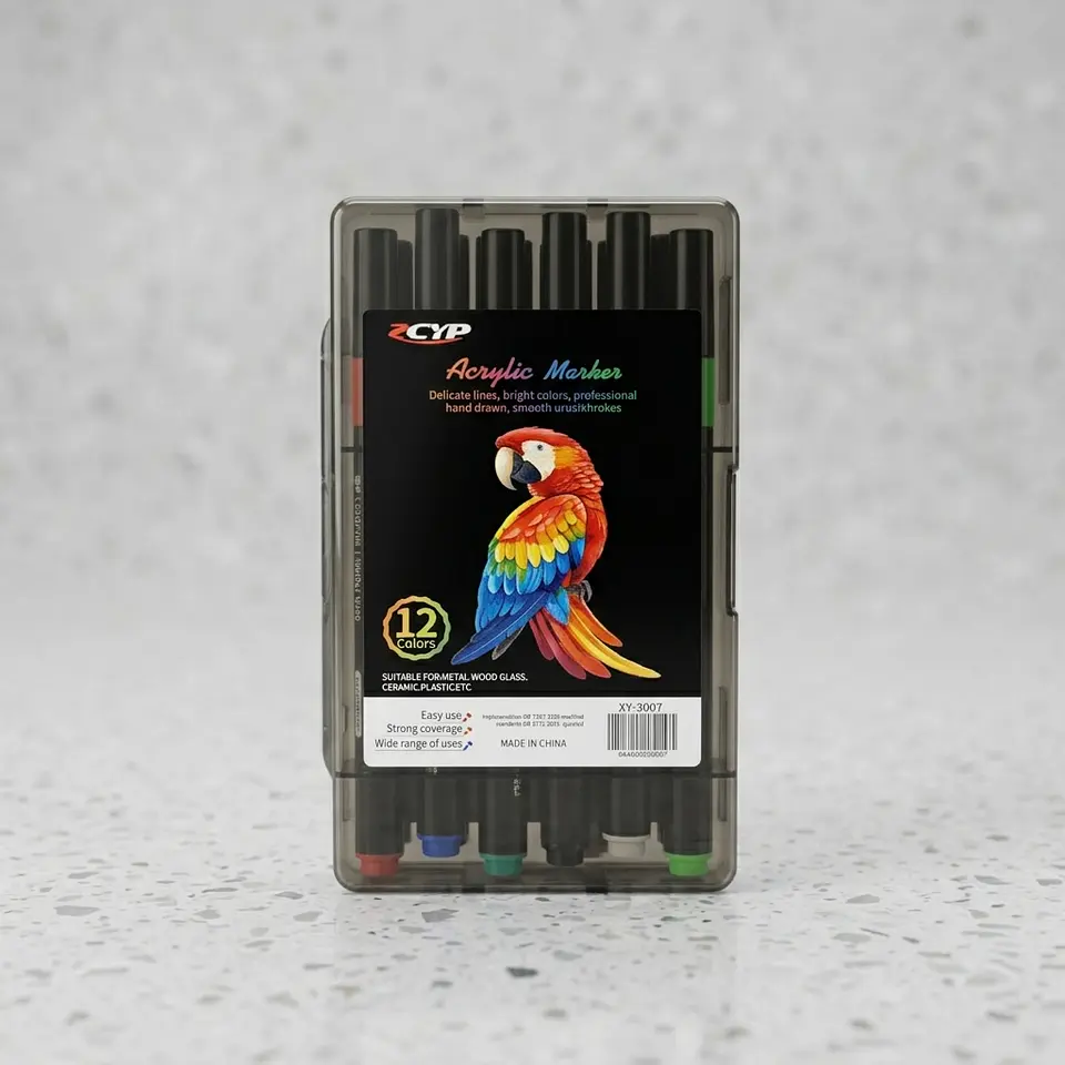 Marcadores Acrílicos Guacamayo CYP 12 pcs. 1