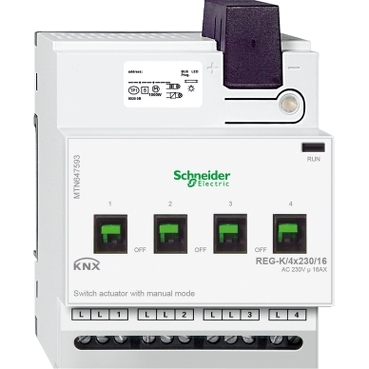 MODULO ACTUADOR ENT BIN KNX 4 CONT. 4 M