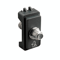 MODULO TOMA COAXIAL TV/FM/SAT TIPO F NEGRO GENESIS