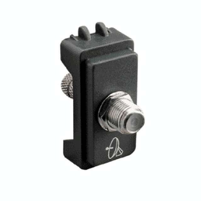 MODULO TOMA COAXIAL TV/FM/SAT TIPO F NEGRO GENESIS