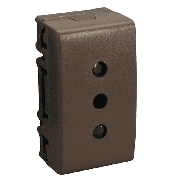 MODULO TOMACORRIENTE 1 MODULO CAFE 2 POLOS + TIERRA 16A