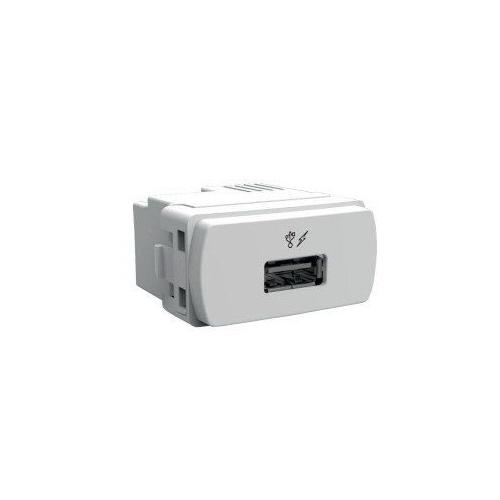 MODULO TOMA CARGADOR/DATOS USB BLANCO 1 MODULO