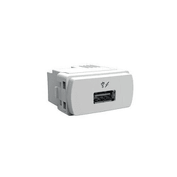 MODULO TOMA CARGADOR/DATOS USB BLANCO 1 MODULO