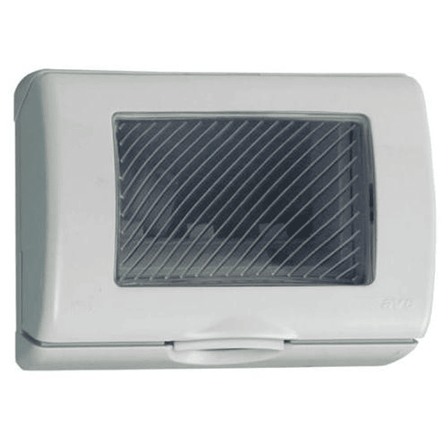 CASQUETE PROTECCIÓN HABIT-21 3 MODULOS EMBUTIDO GRIS IP55