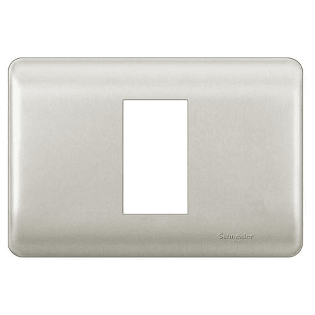 HABIT-21 PLACA INTERRUPTOR/ENCHUFE 1 MÓDULO CHAMPAGNE CON SOPORTE