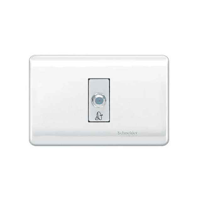 TOMA COAXIAL ARMADA TV TIPO F BLANCA GENESIS