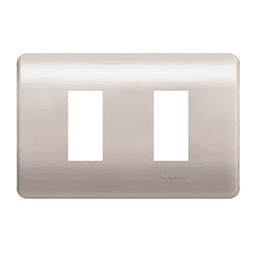 PLACA INTERRUPTOR/ENCHUFE 2 MÓDULOS MILLÁN CON SOPORTE GENESIS