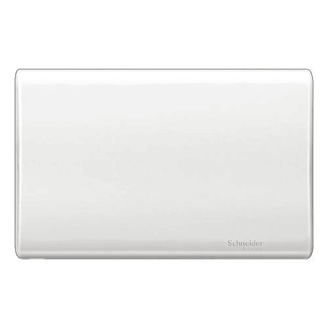 PLACA INTERRUPTOR/ENCHUFE CIEGA BLANCA CON SOPORTE SATINADA CLASSIC