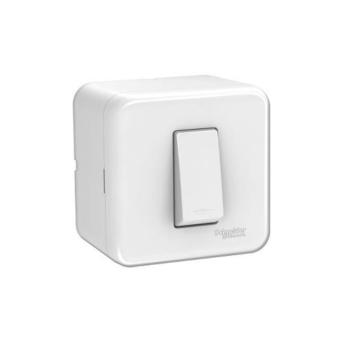 CASQUETE ARMADO CON PULSADOR 16A 250V BLANCO MILUZ S3B66150