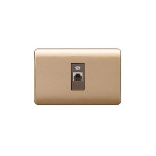 MODULO CONECTOR RJ11 HEMBRA DORADO GENESIS SCHNEIDER