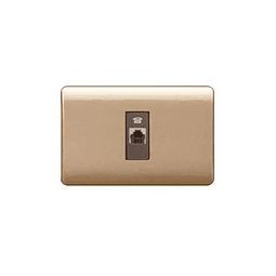 MODULO CONECTOR RJ11 HEMBRA DORADO GENESIS SCHNEIDER