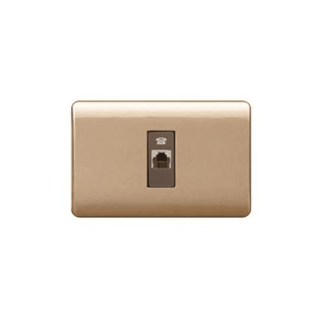 MODULO CONECTOR RJ11 HEMBRA DORADO GENESIS SCHNEIDER