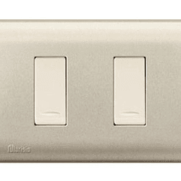 INTERRUPTOR DOMICILIARIO ARMADO EMBUTIDO INTERRUPTOR DOBLE 9/15 NÍQUEL 250V 16A