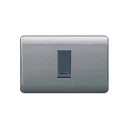 INTERRUPTOR DOMICILIARIO ARMADO EMBUTIDO 1 SIMPLE 9/12 GRIS 250V 16A
