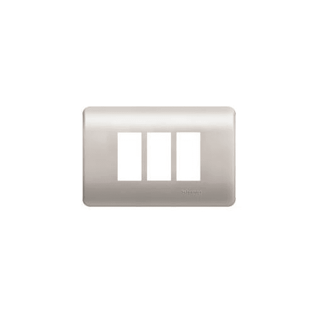 PLACA INTERRUPTOR/ENCHUFE 3 MÓDULOS VERTICALES MILLÁN CON SOPORTE GENESIS