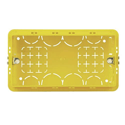ACCESORIO CAJA EMPOTRAR 4 MÓDULOS AMARILLO