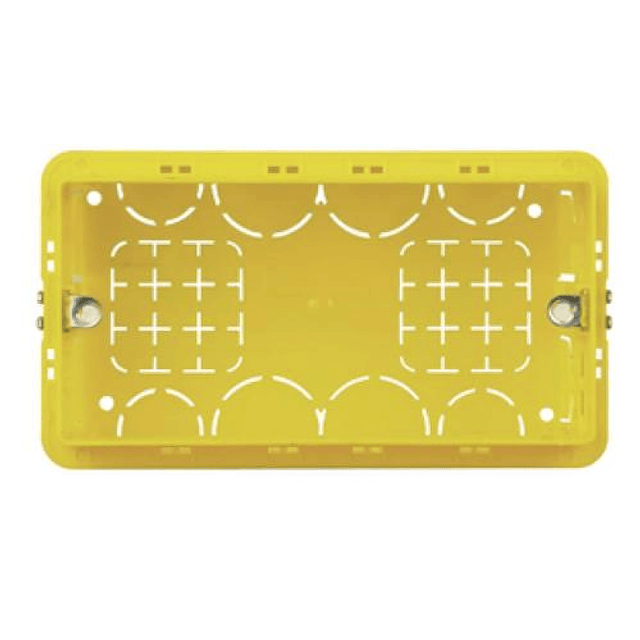 ACCESORIO CAJA EMPOTRAR 4 MÓDULOS AMARILLO