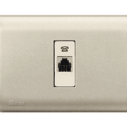 TOMA RED/TELEFONO ARMADA RJ11 1 MODULO NÍQUEL GENESIS