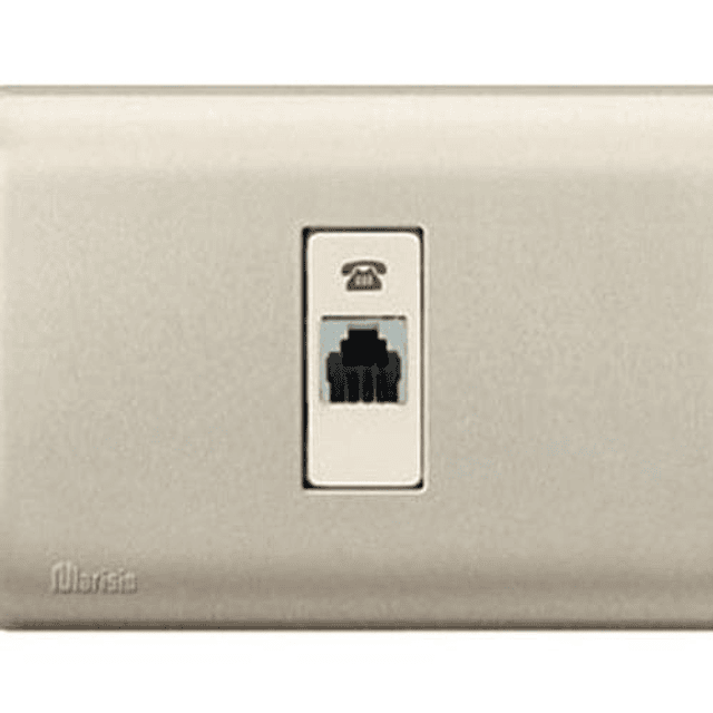 TOMA RED/TELEFONO ARMADA RJ11 1 MODULO NÍQUEL GENESIS